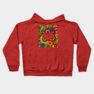 Rainbow Love and Flowers Kids Hoodie